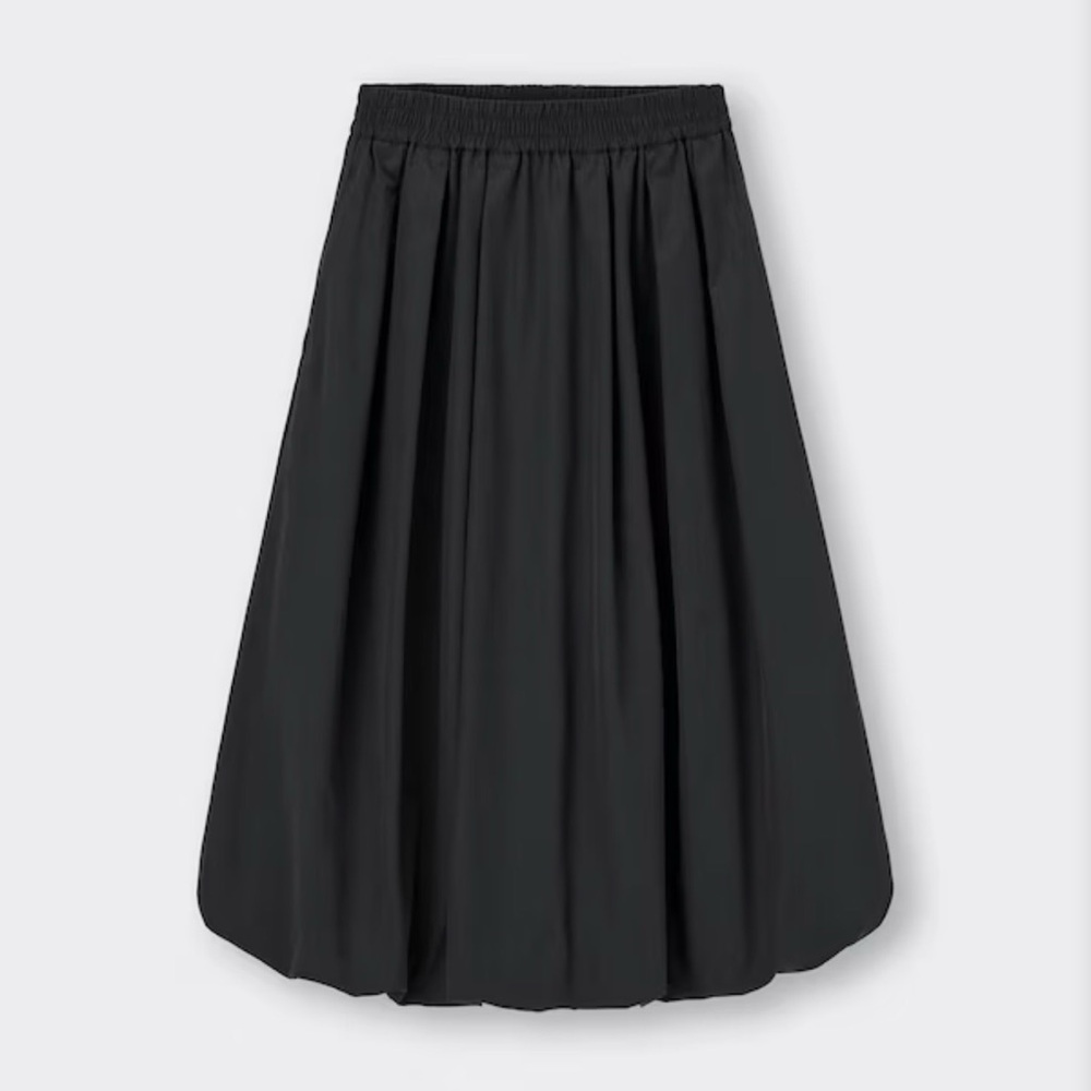 Women's Black Bubble Midi Skirt -NWT